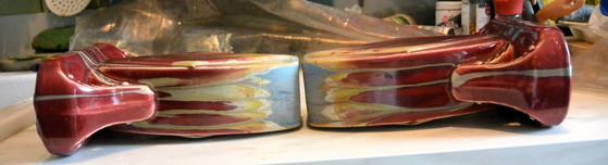 Image 1 of Thulin Pottery - 2 vases - #277 - Earthenware - Pair of Art Deco Vases
