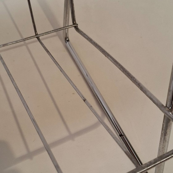 Tavolino vintage con portariviste integrato – Tavolini, Metal, Wood (photo 11 of 12)