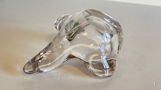 Image 1 of Vassoio portaoggetti vintage a forma di rondine in cristallo