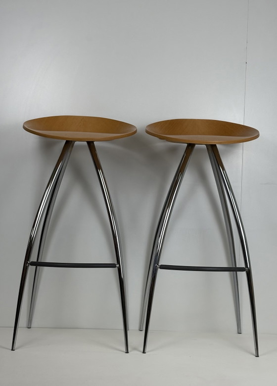 Image 1 of Vintage Magis Lyra set of bar stools Design Group Italia