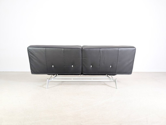 Image 1 of Sofá Smala de Ligne Roset original, de piel negra, diseño francés.