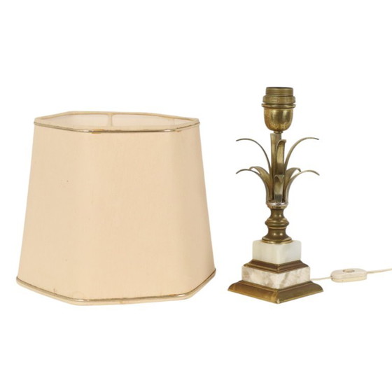 Lampe de table vintage palmier ananas, style années 70, 48 cm – Massive, Marble, Brass (photo 12 of 17)