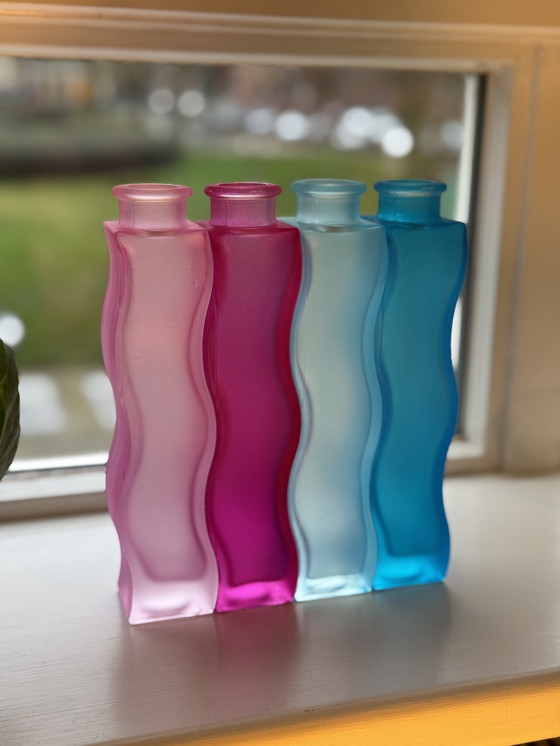 Image 1 of Vasi vintage IKEA Skamt Squiggle Zigzag - set da 4 - design anni '90