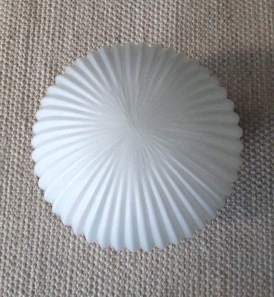 Image 1 of Louis Kalff for Philips Eindhoven, vintage milk glass pendant lamp, beautiful in its simplicity, Dutch design, MCM lamp