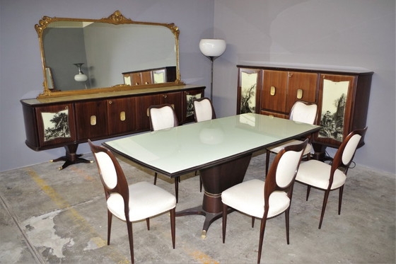 Image 1 of Exceptional Complete Vintage Dining Set - Fratelli Rigamonti Desio (Milan), 1940