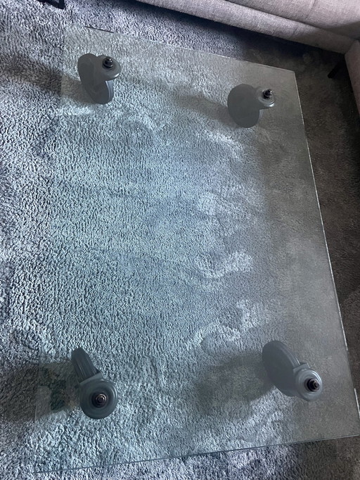 Tavolino in vetro Fontana Arte Tavolo Con Ruote