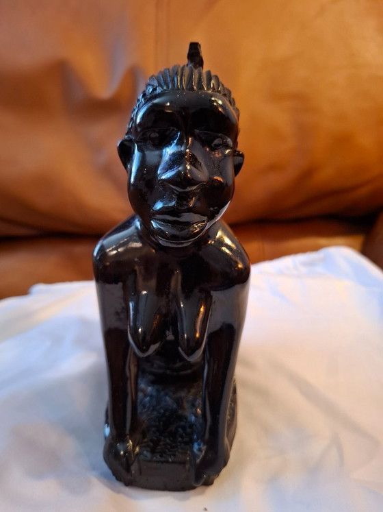 Image 1 of Meerjungfrauen-Holzstatue aus der Mitte des 20. Jahrhunderts