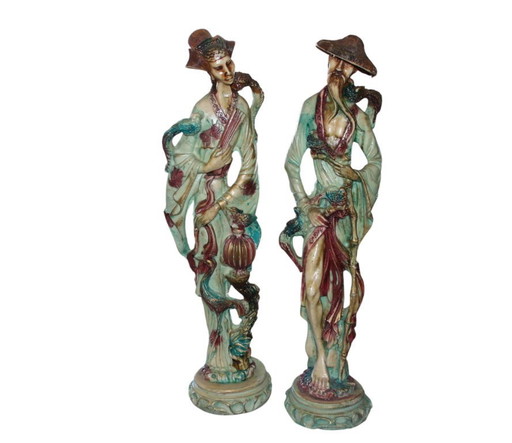Paire de figurines décoratives chinoises - environ 50 cm de haut – decoratieve objecten, Other