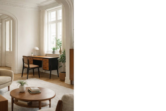 Image 1 of Scrivania vintage in teak svedese moderna di metà secolo, anni '60