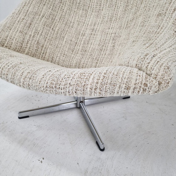 Image 1 of Vintage Oyster fauteuil met kruisvoet van Pierre Paulin voor Artifort, 1965