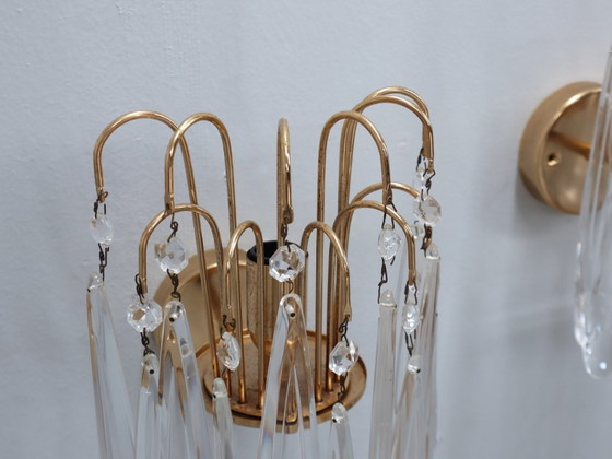 Image 1 of Set di 4 applique vintage in vetro di Murano a goccia anni '80