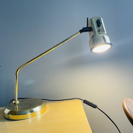 Image 1 of Portuguese postmodern articulated metal desk lamp, 1980s