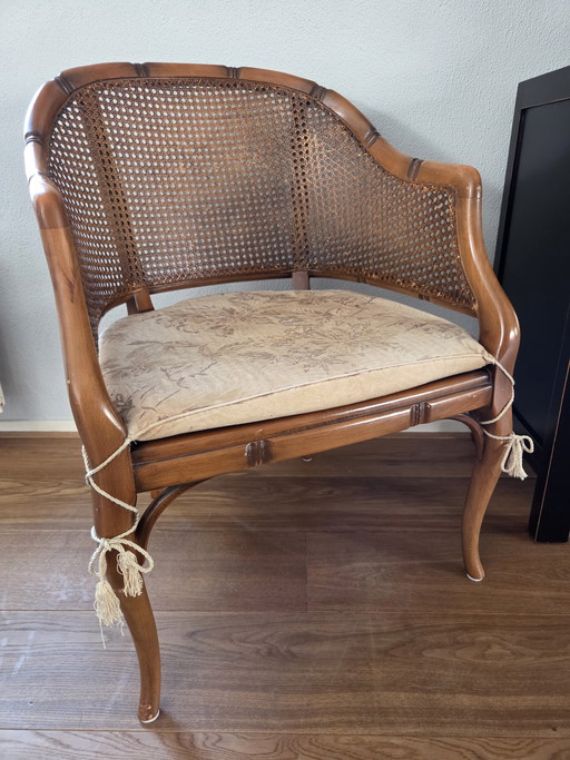 Vintage faux bamboo chair in Louis XV style