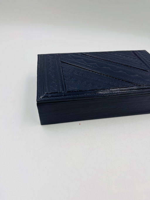 Wooden and leather box