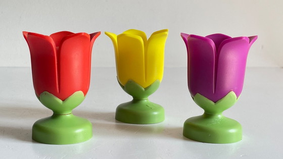 Image 1 of Vintage Tulip Egg Cups