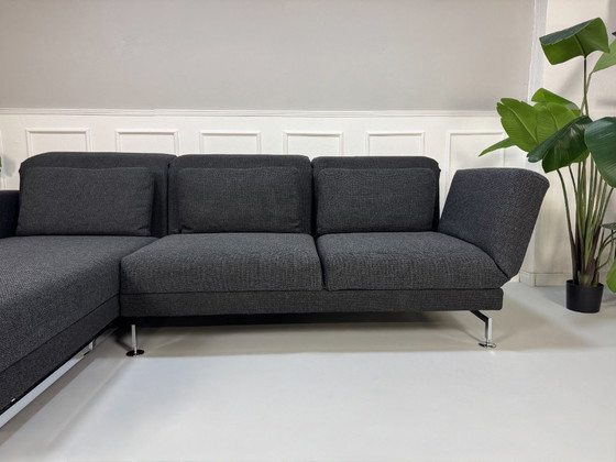 Image 1 of Brühl Moule divano ad angolo divano di design in tessuto divano letto grigio
