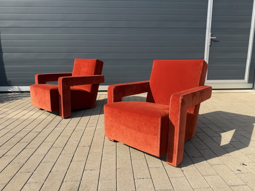 2x Cassina Utrecht chair Terracotta, Gerrit Rietveld MINT CONDITION!