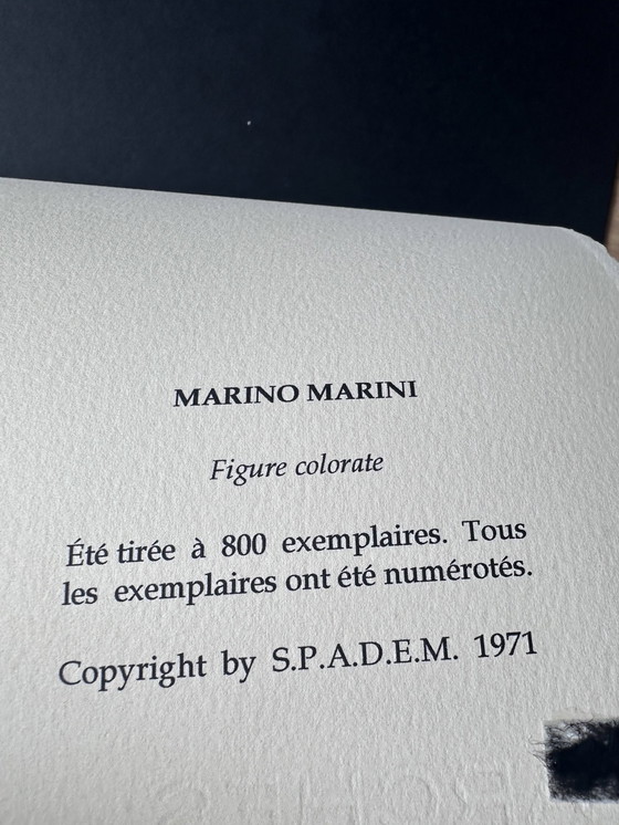 Image 1 of Marino Marini / Mooie Litho - Colored Figures