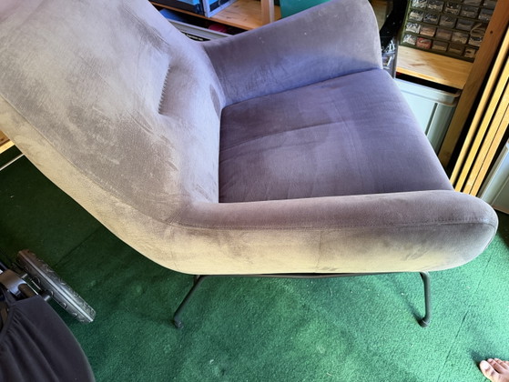 Image 1 of 2 Designer-Sessel aus Samt von Goossens