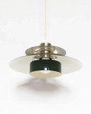 lampe vintage verte pendante design danois rétro