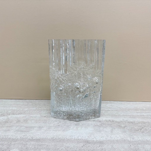 Vintage ‘Pinus’ Glass Vase by Tapio Wirkalla for Iitalla Finland , 1970s