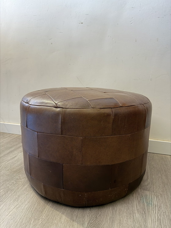 Image 1 of Pouf patchwork vintage années 70