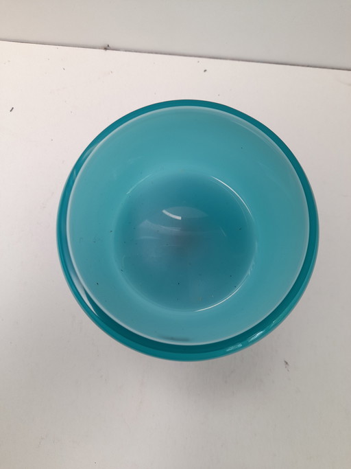 Rupel Boom turquoise opaline candy dish