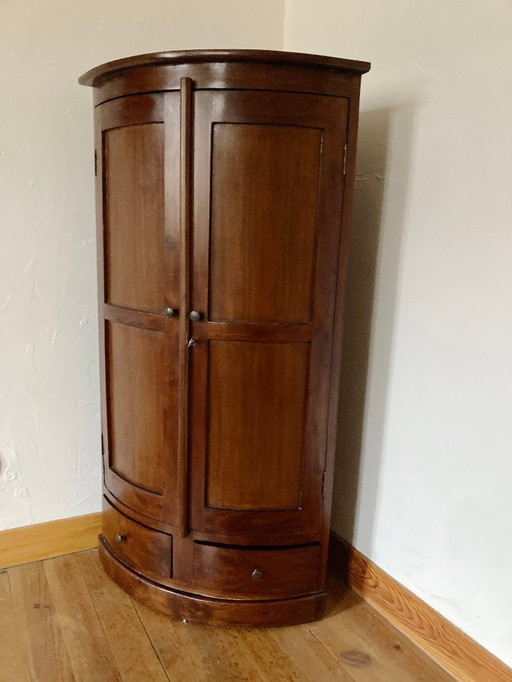 Encoignure galbée en bois