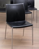 Zanotta 6x leather dining chairs Lia