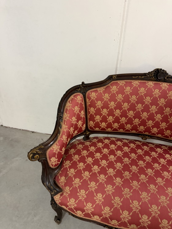 Vintage Bank – Banken, Textile, Wood (photo 2 of 6)