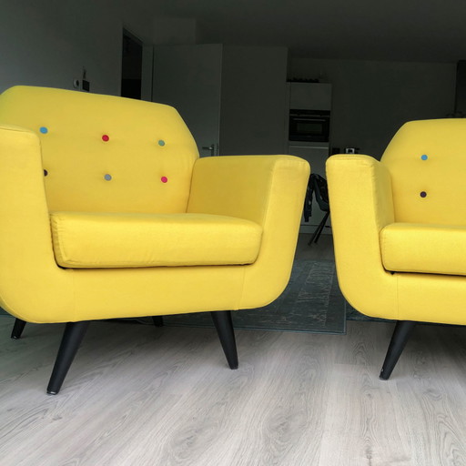 2x Design armchair