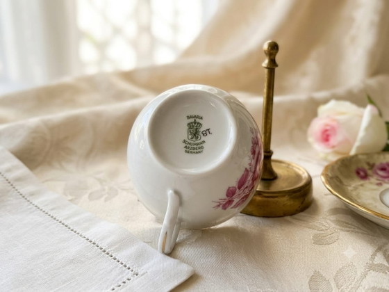 Image 1 of Grande servizio da caffè vintage Schumann Arzberg “Rosa Rossa” (Forma 870) – circa [35] pezzi