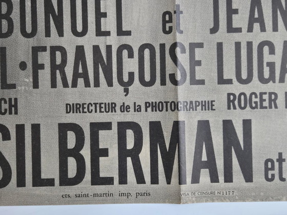 Image 1 of AFFICHE ORIGINALE VINTAGE 120x160cm LE JOURNAL D'UNE FEMME DE CHAMBRE BUNUEL