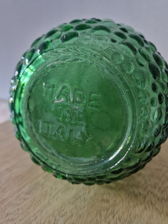 Image 1 of Große dekorative Flasche Karaffe mit italienischem Blasenglas