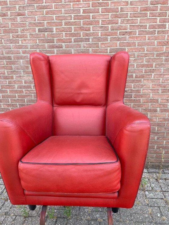 Silla Baxter Bergere con otomana, restaurada. – Sillones, Wood, Leather (photo 11 of 11)