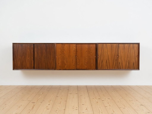 Poul Cadovius zwevend wanddressoir van palissanderhout, van CADO, jaren 1960.
