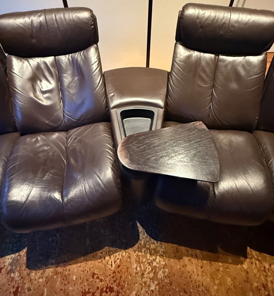 Image 1 of Stressless® Arion Sofa – hochwertiges Leder Heimkino-/Relaxsofa