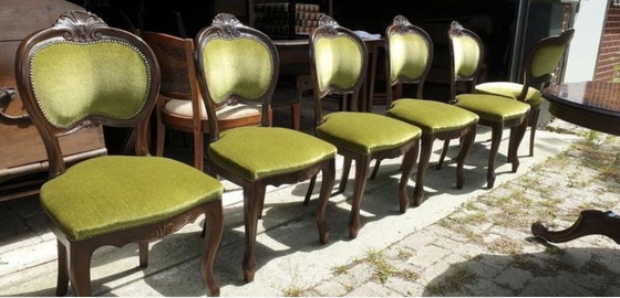 Image 1 of 6 barok eetkamerstoelen