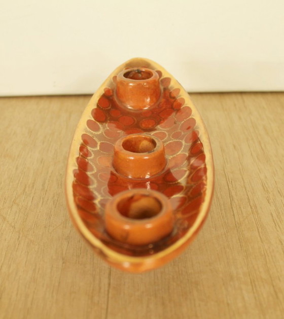 Image 1 of Germany ceramic candlestick Jasba Keramik, 60s-70s fat lava style