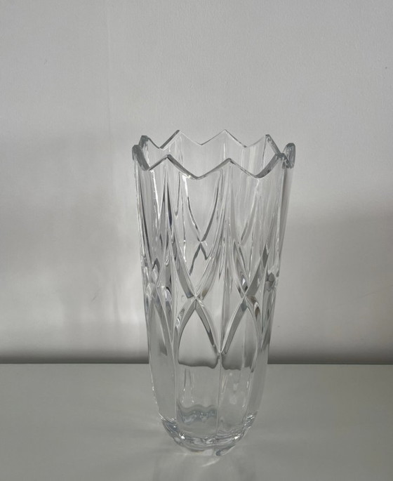 Image 1 of Vase Cristal Bohème Vintage République Tchèque