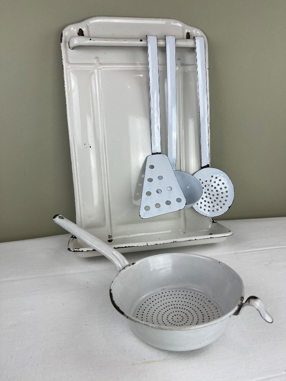 Enameled Shelf and Utensils – Kitchen accessories, Metal (photo 2 of 14)