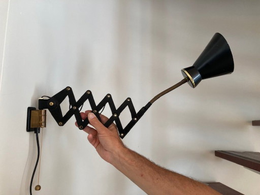 Schaarlamp, Diabolo Scissor muurlamp, 1950