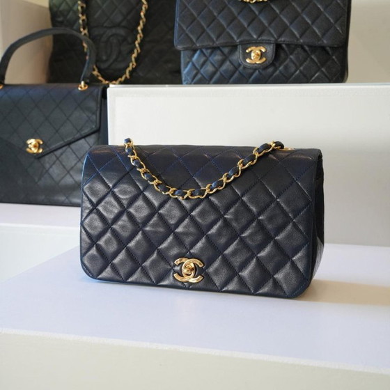 Image 1 of CHANEL FULL FLAP | NAVY BLUE