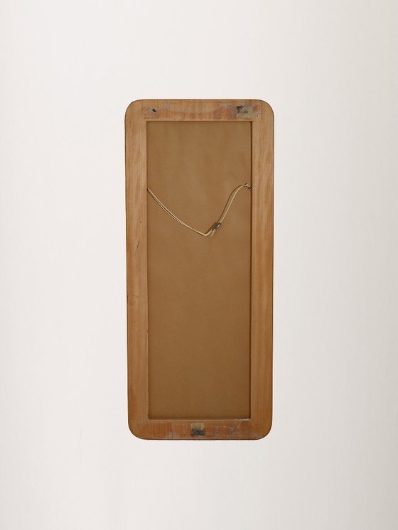 Image 1 of Scandinavische rechthoekige teakhouten spiegel