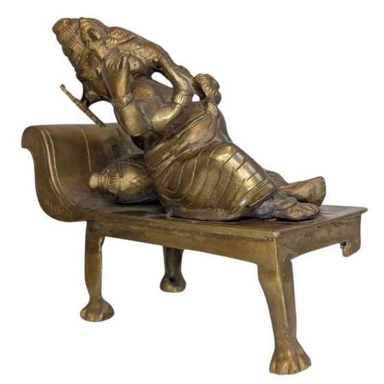 Antique Bronze Reclining Ganesha – 117 – Sculpture (photo 4 of 8)