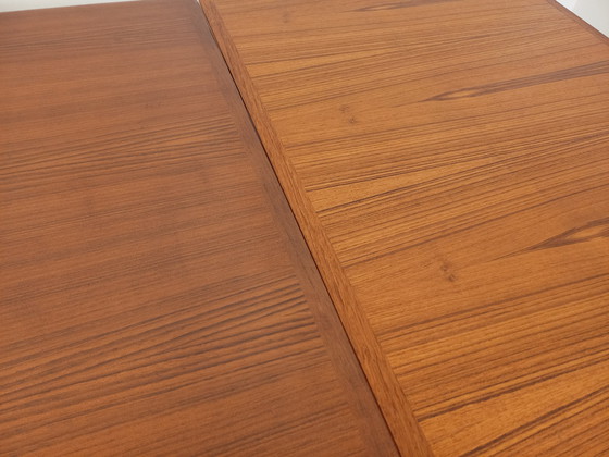 Image 1 of Scandinavian 60's vintage Dyrlund rectangular teak dining table with extensions
