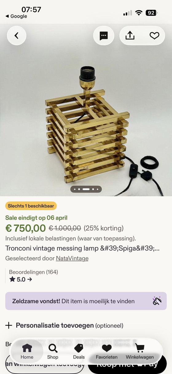 Image 1 of Zeldzaam Designicoon: De ‘Spiga’ Tafellamp – Italiaans Meesterschap uit de Jaren '70