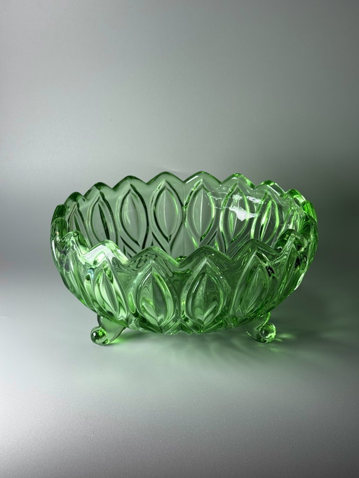 Lausitzer Glaswerke - ART DECO BOWL “Oreon”