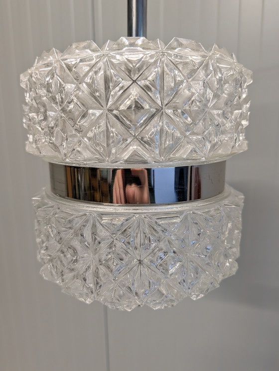 Image 1 of Kristallglas-Pendelleuchte von Austrolux Vienne aus den 1960er Jahren