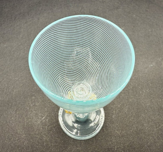 Image 1 of Murano – Calice Veneziano in Vetro Artistico con Filigrana a Spirale